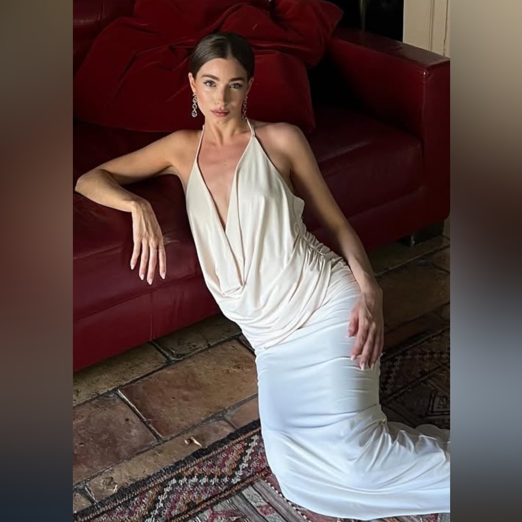 Zara Off White Halter Dress
